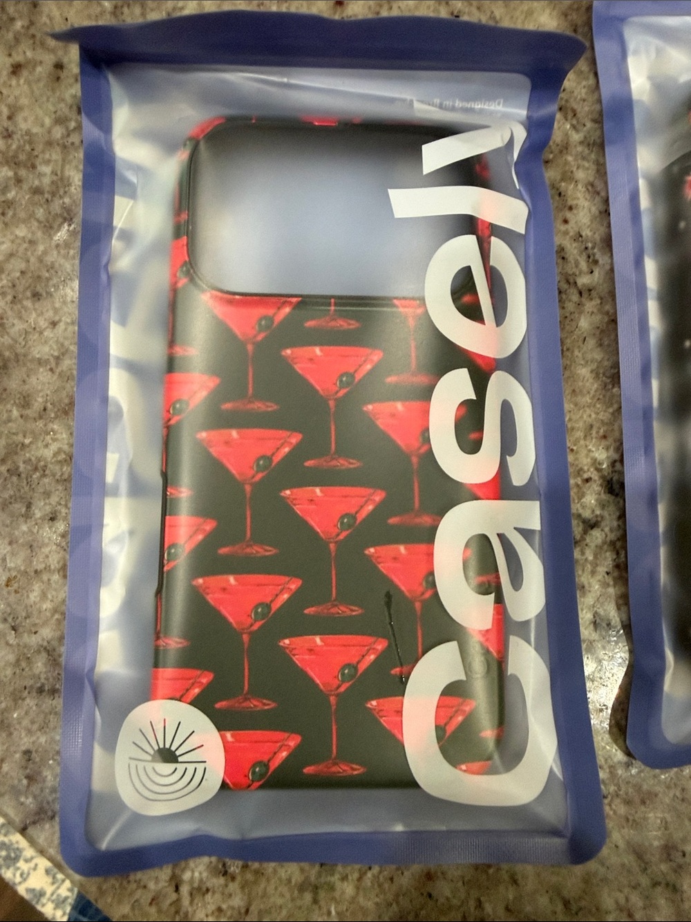CASELY Red Martini Pattern iPhone 17 Pro Case